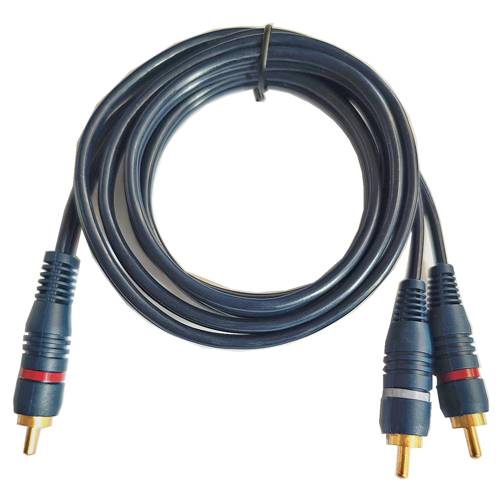 Premium Gold-Plated RCA Audio Splitter Cable - 1.5M Male to Female Connector