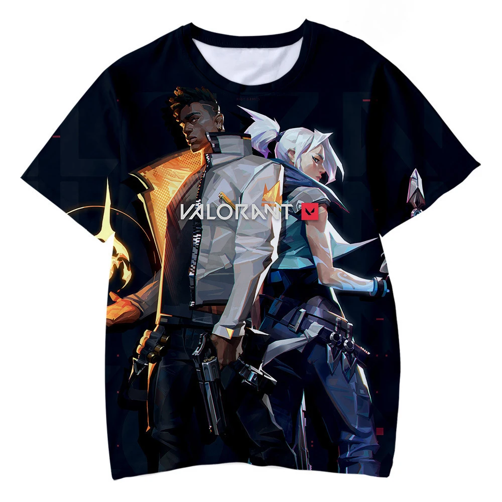 

Summer New Valorant T-Shirts Cartoon Game 3D Print Streetwear Boys Girls Casual Fashion Oversize T Shirt Kids Tees Tops Clothing
