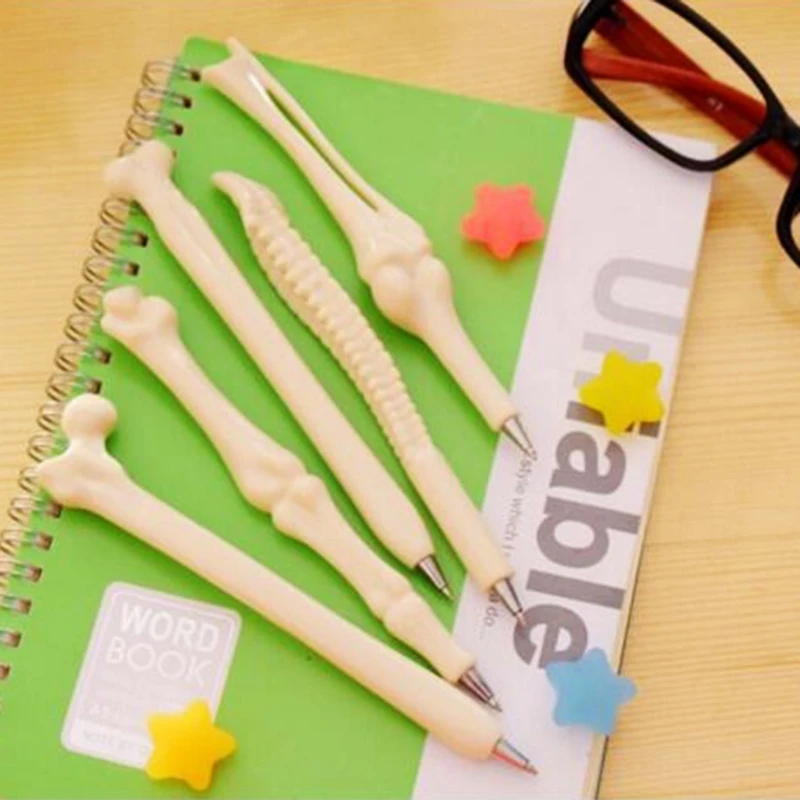 

5/10 Pcs Bone Ballpoint Pens Black Pens Pens Halloween Bone Pens Skeleton Ballpoint Pens for Doctor