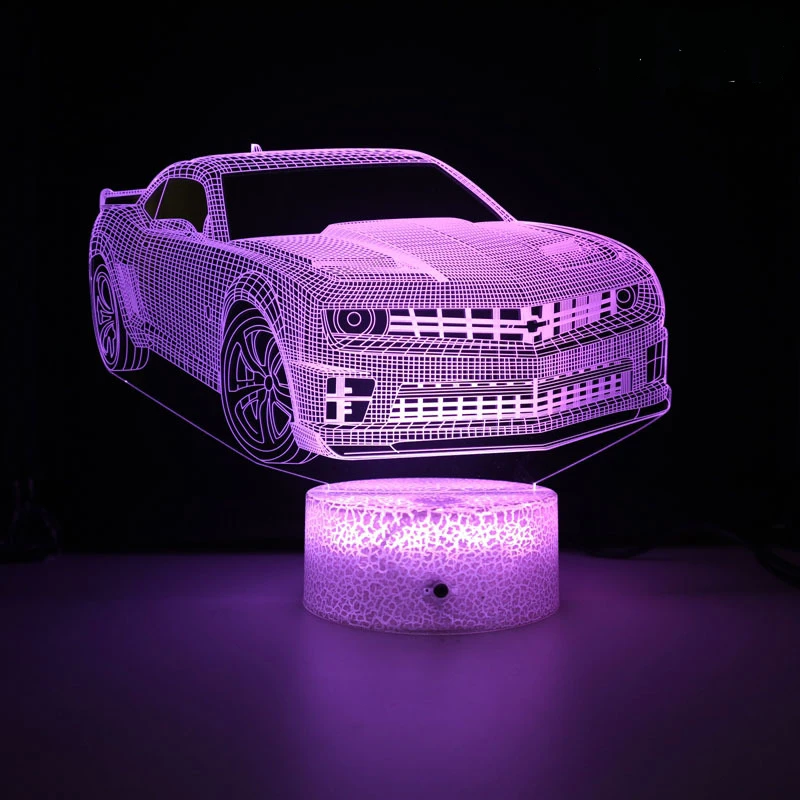 NighdnCarNightLightforKds3DIllusionNightLampLedChild