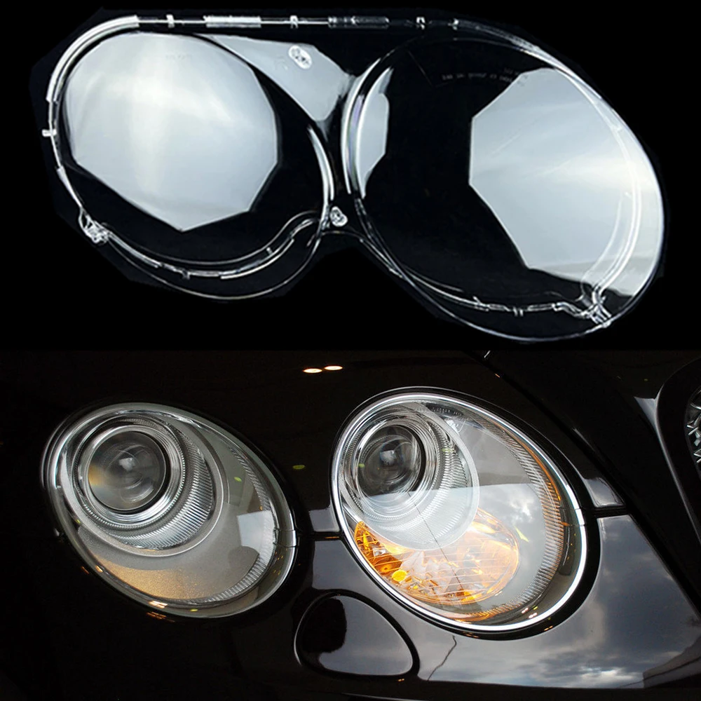 

For Bentley Continental GT Flying Spur 2005-2012 Headlamp Shell Headlight Lens Cover Transparent Lampshade Glass Lampcover Caps