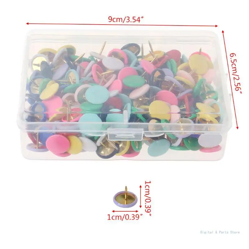 

M17F 300pcs Home Office Drawing Pins Pushpin Thumbtack Cork Board Push Pin Photo Wall
