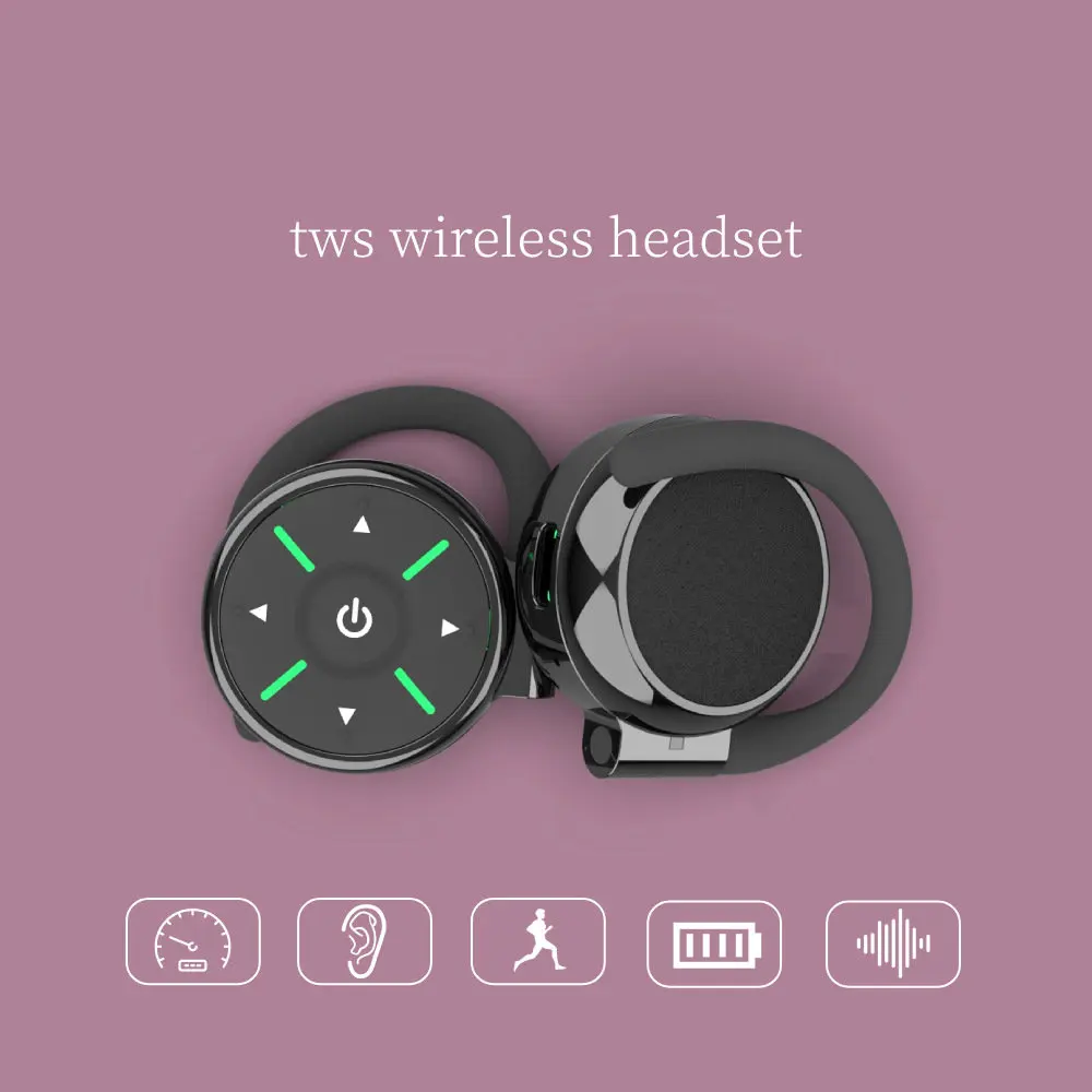 

FooHee Hanging Ear Wireless Headphones Wear Comfortable TPU Long Battery Life With RGB Light FHK2