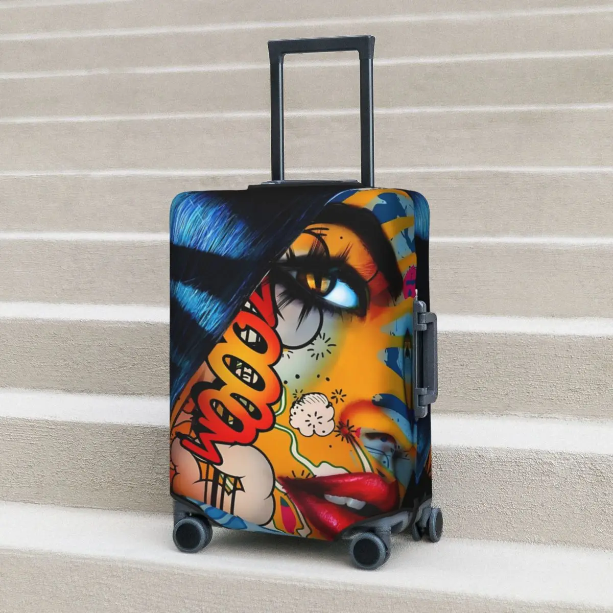 

Graffiti Art Suitcase Cover Fantasy Painting Holiday Business Strectch Luggage Supplies Protector