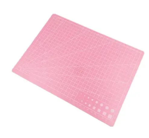A3 A4 5 PVC Cutting Mat Workbench Patchwork Cut Pad Sewing Manual DIY Knife Engraving Leather Cutting Board Single Side Underlay pink