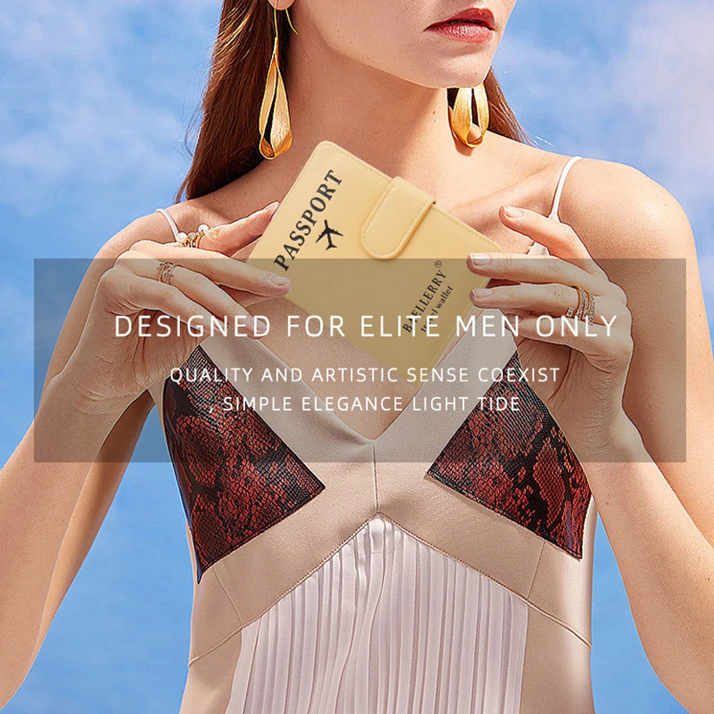 1Pcs/Baellerry Travel Passport Holder with Multiple Card Slots for Organized Storage, Passport, Ticket, and Bank Card All-In-One Package, Essential for Business Trips