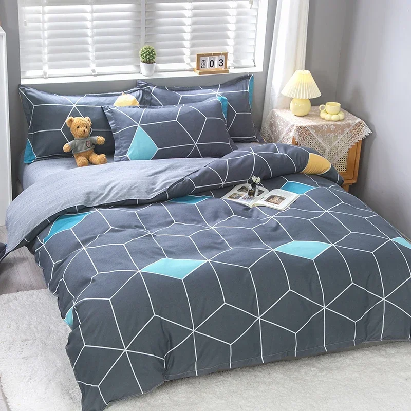 

3pcs Nordic Simple Duvet Cover/ Quilt Cover Bedclothes Bed Sheet Single Double Queen King Size Qulit Covers With Pillowcases