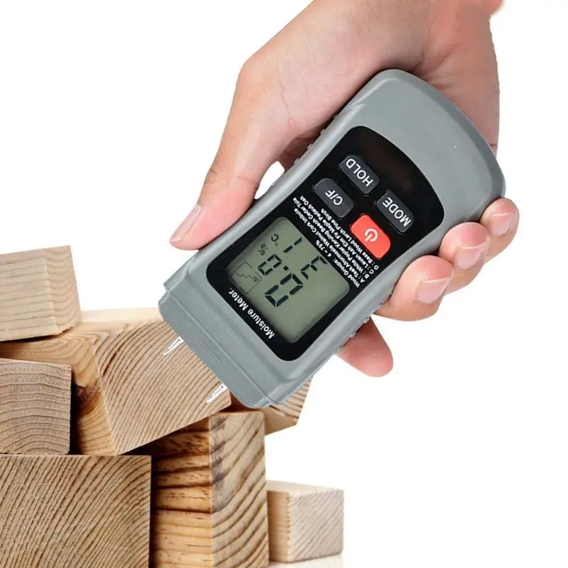 Firewood Moisture Meter Precise Moisture Reader Digital Meter Portable Temperature Humidity Monitor Detector