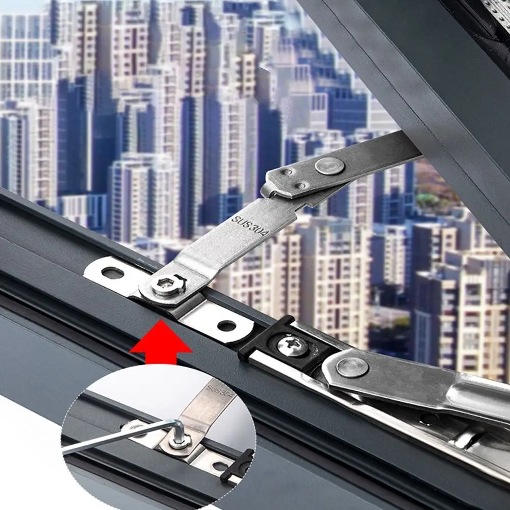 Description Picture 6 of itemLock Protector Locator Window Support Adjustable Cabinet Locks Window Protection Window Hook Latches Casement Blocking