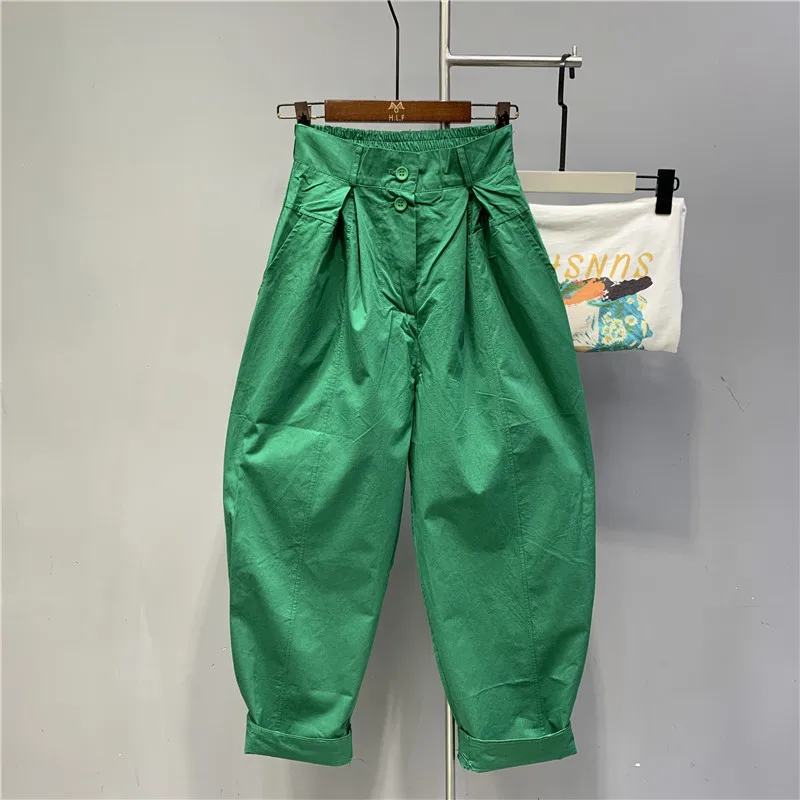 Korean Pants For Women High Waist Loose Solid Color Straight Trousers Fashion Female Clothing 2023 Spring New