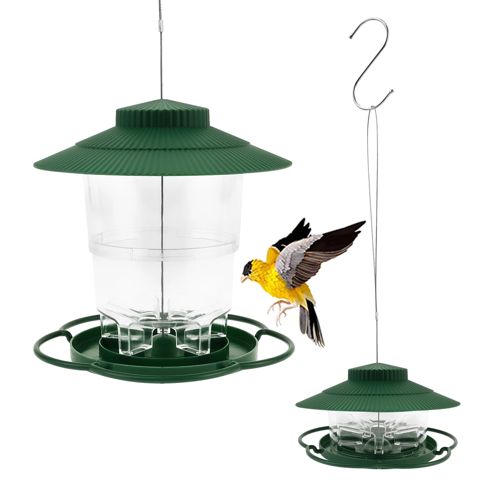 Collapsible Bird Feeder Hanging Garden Window Yard Outdoors Birdhouse Hanging Wild Bird Feeder Kit Food Container