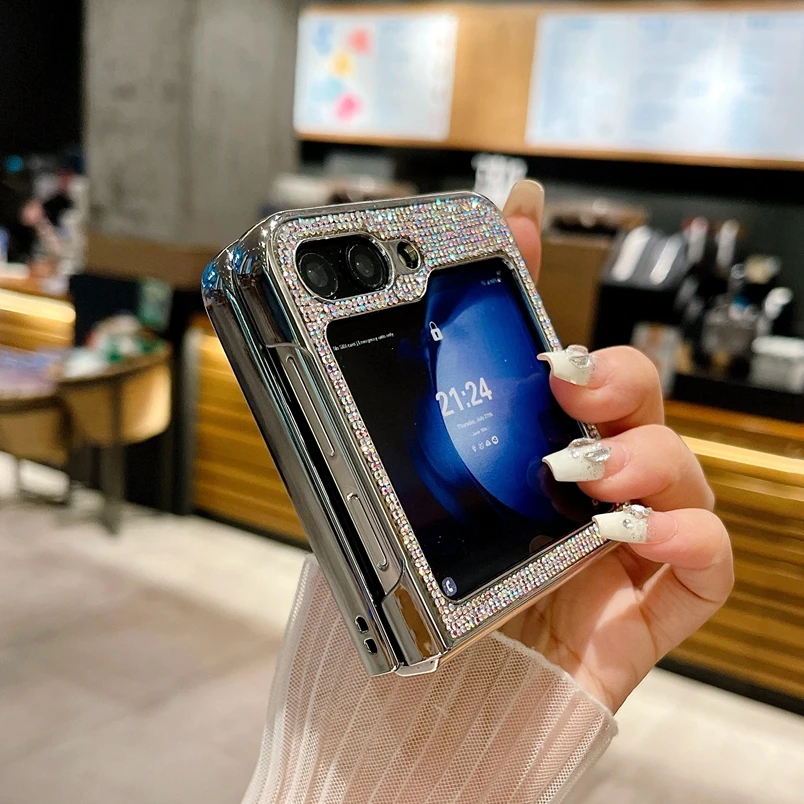 Luxury Diamond Electroplate Glitter Shockproof Rhinestone Thin Phone Case