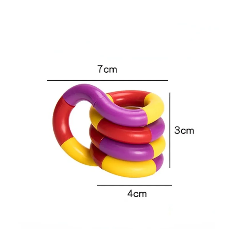 Sensory Fidget Toy Anti Stress Toy Fidget Toy Finger Sensory Toy Twisted Ring Magic Figet Magic Trick Rope Creative DIY Winding Leisure Education Stress Relief for Kid Xmas Toy Random Send
