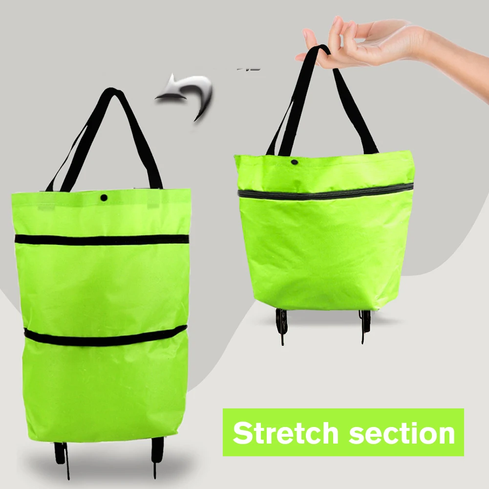 Bolsa de compras con ruedas, bolso de mano plegable portátil, carrito de  compras, bolsas de comestibles, impermeable, alta capacidad para viaje de  Camping - AliExpress