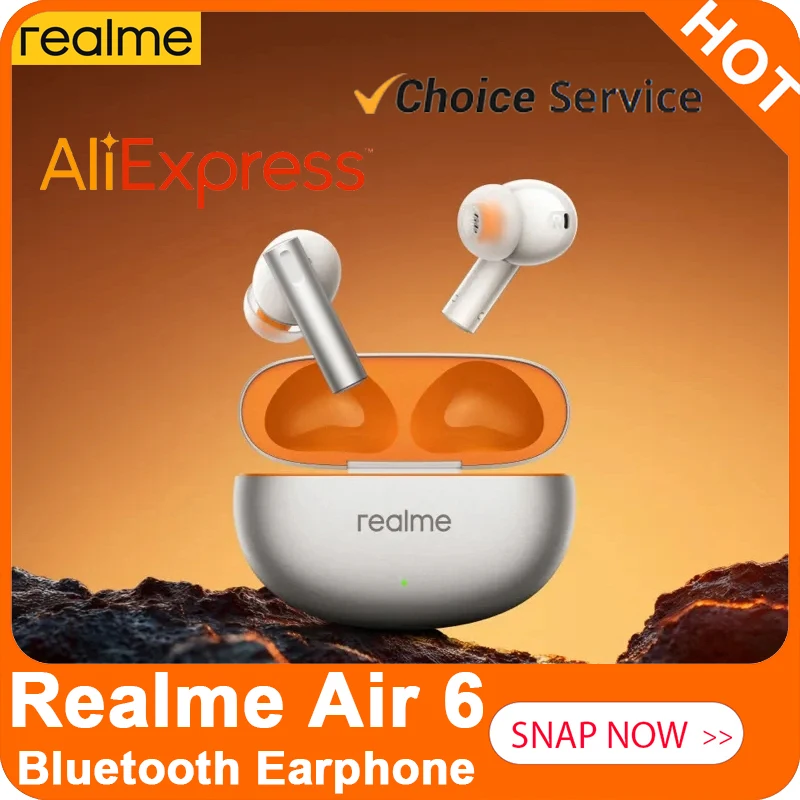 Original realme Buds Air6 Earphone Wireless Bluetooth Earbuds
