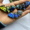 Natural Labradorite Bat Carving Quartz Crystal Hand Carved Figurine  Reiki healing  Natural Gemstone Home Decor Collection Gift 2