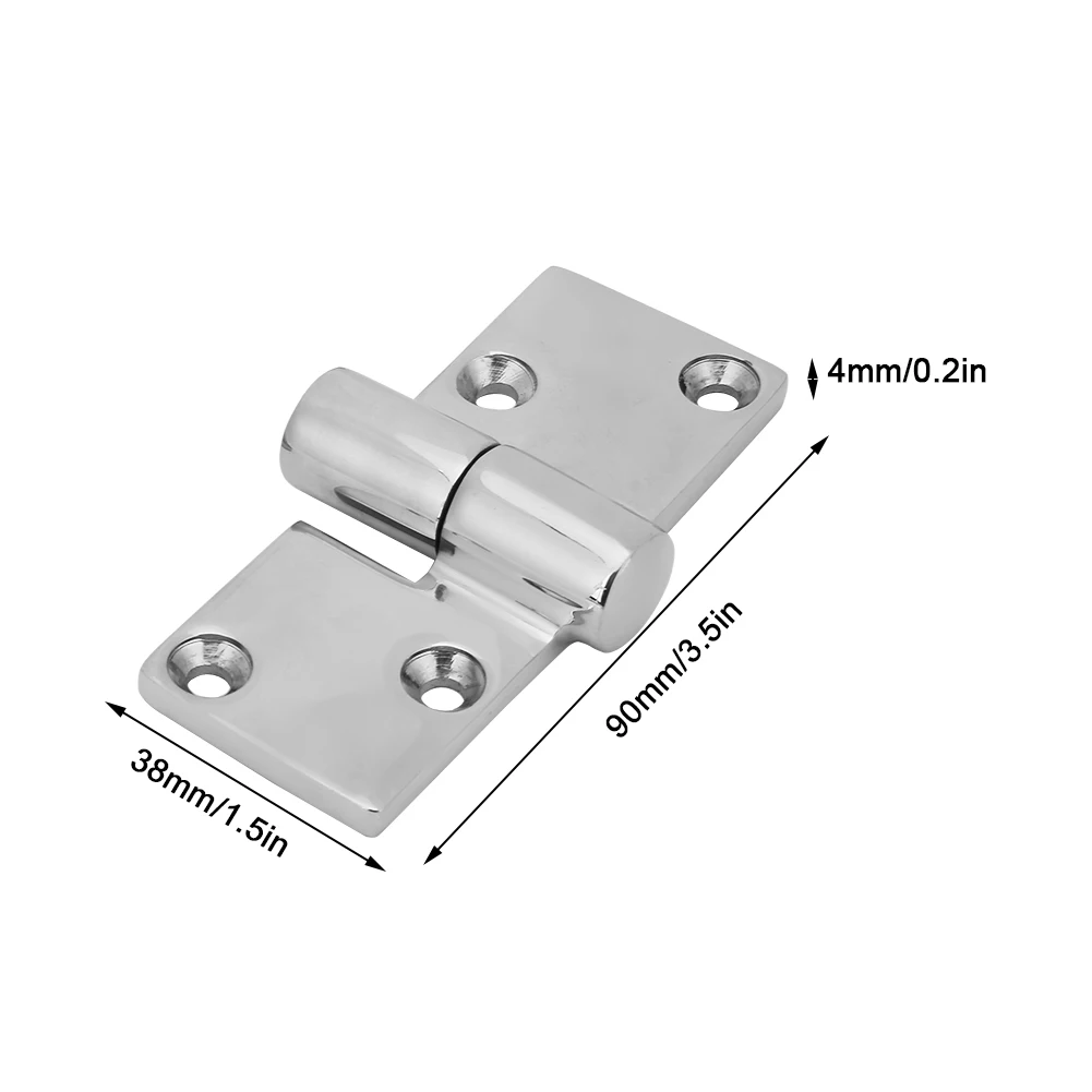 2Pcs Left and Right TakE Apart Stainless Steel Hinge Boat Deck Accessories 90*38mm