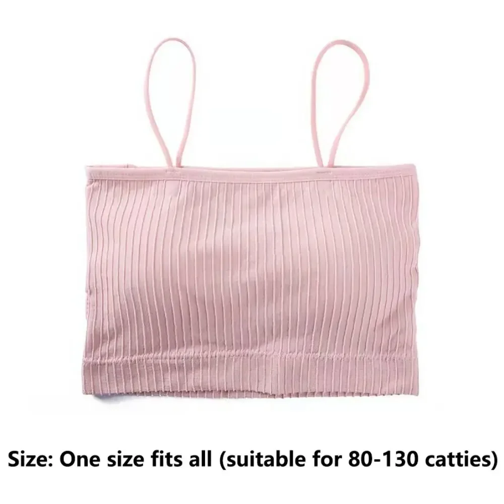 Description Picture 3 of item2024 Fashion Slim Women Tank Top Fashion Korean Version Polyester Fiber Tube Top Underwear Breathable Bra Tank Top