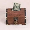 Vintage Treasure Storage Box Piggy Bank Organizer Saving Box Case with Lock for Home Retro Treasure Chest with Lock 1