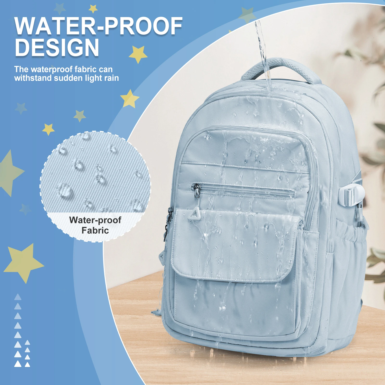 Aesthetic Backpack for Women School Backpack for Boys Girl, College Multiple Compartments Laptop Bookbag, Casual Travel Backpack