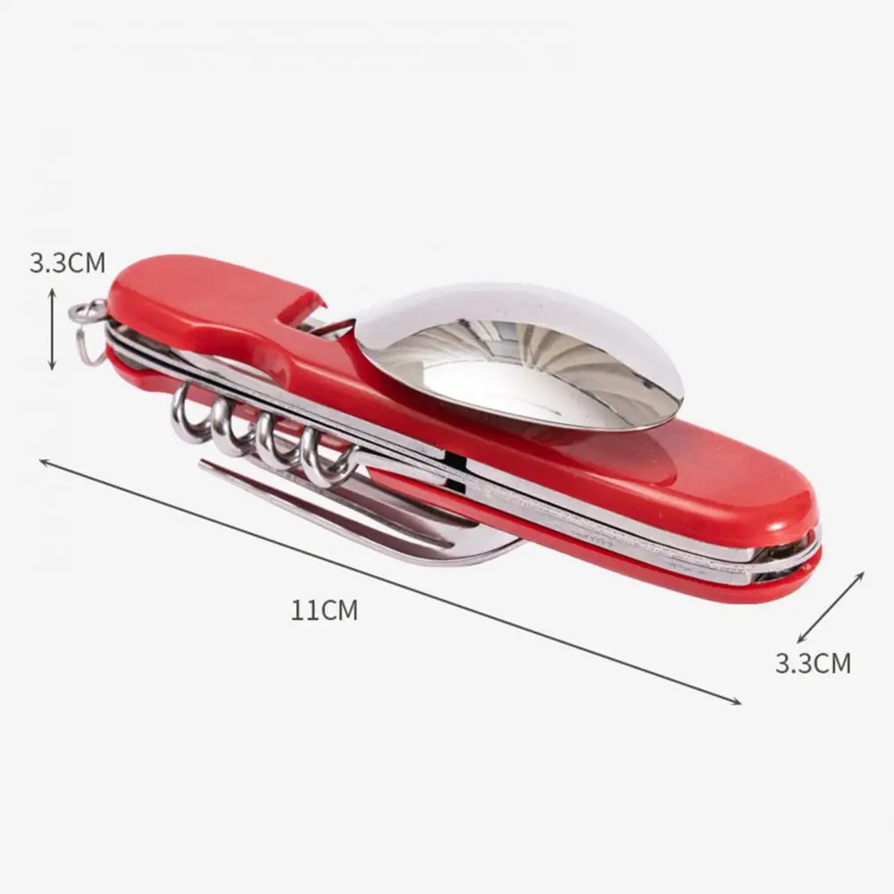 Camping Cutlery Foldable Spork Heat-resistant Detachable Anti-scalding Stainless Steel Folding Fork And Spoon Outdoor Tableware