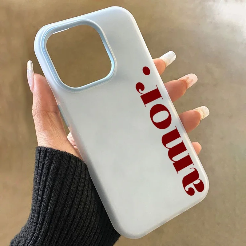 Red Amor. Letter Print Personalized Phone Case Cover