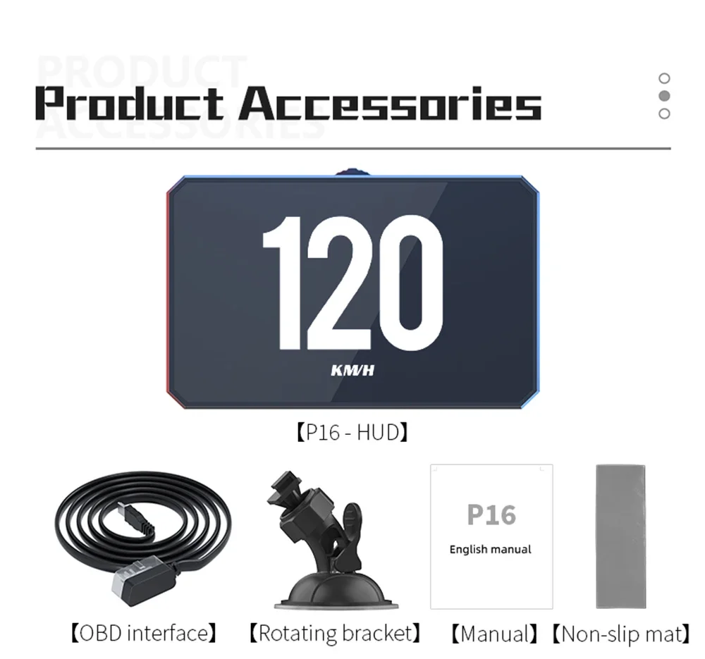 Head Up Display HUD Display P16 OBD OBD2 Head Up Display Car Digital Speedometer