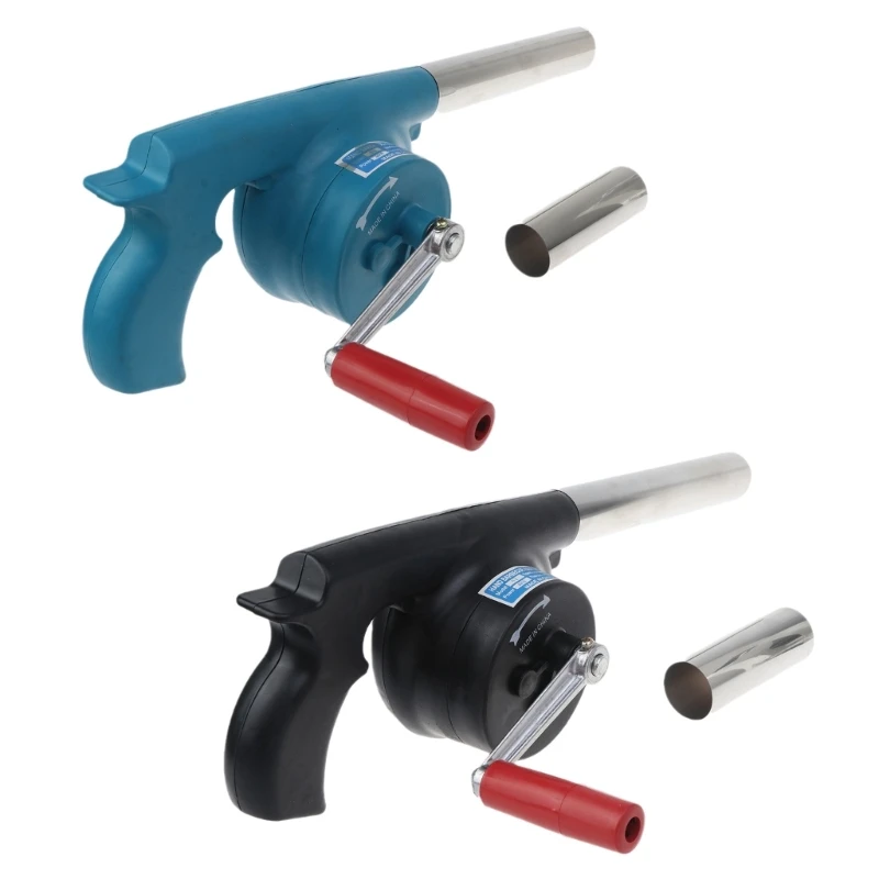

Outdoor Cooking BBQ Fan Air Blower,Mini Hand Crank Fan Grill Camping Accessories for Barbecue Fire Starter