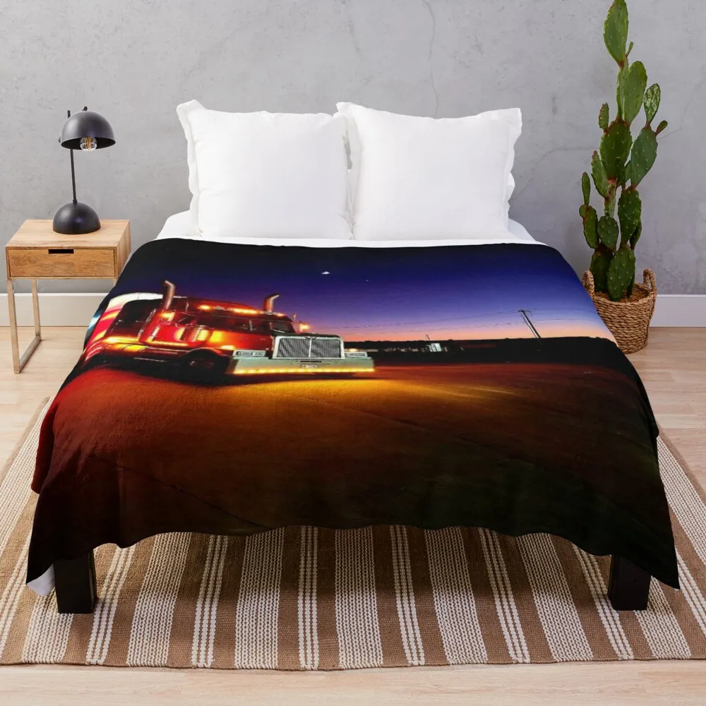 

Chris's Western Star Big Rig Throw Blanket woven blanket