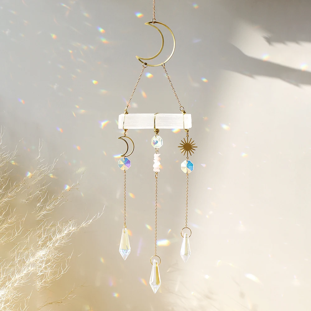 Sun Catcher Sun Catchers Crystal Pendant Sun Catcher Rainbow Prism Moon Crystal Stained Glass