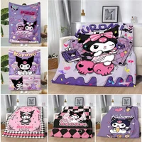 Printed Blanket Picnic Blankets Warm Sanrio Kuromi Blanket Soft and Comfortable Blanket Home Travel Birthday Gift 1
