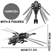 1369PCS Icons Technical Dune Atreides Royal Ornithopter Model Building Blocks MOC Creative Aircraft Bricks Toys For Kids Gifts 5