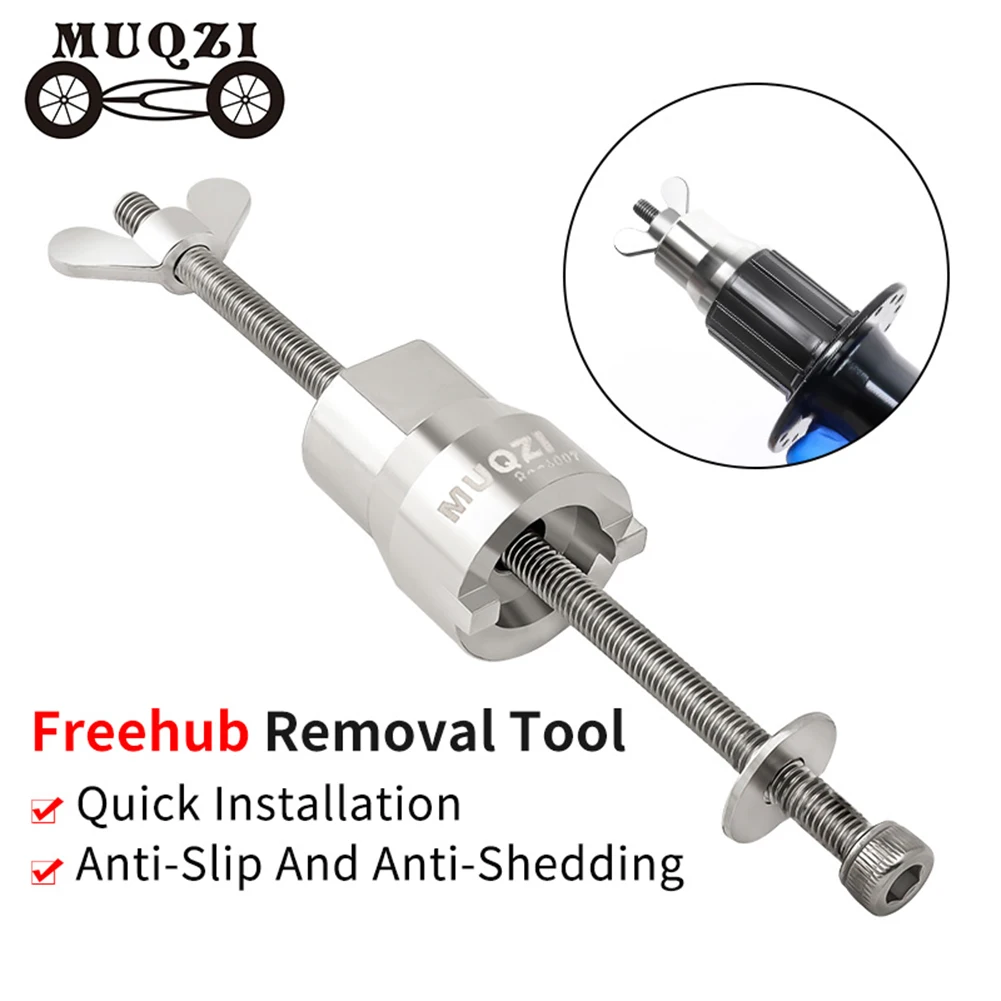 MUQZI Stainless Steel Mountain Bike Hub Bearing Freehub Removal Wrench Lightweight Portable Accessories Slotted Socket Wrench