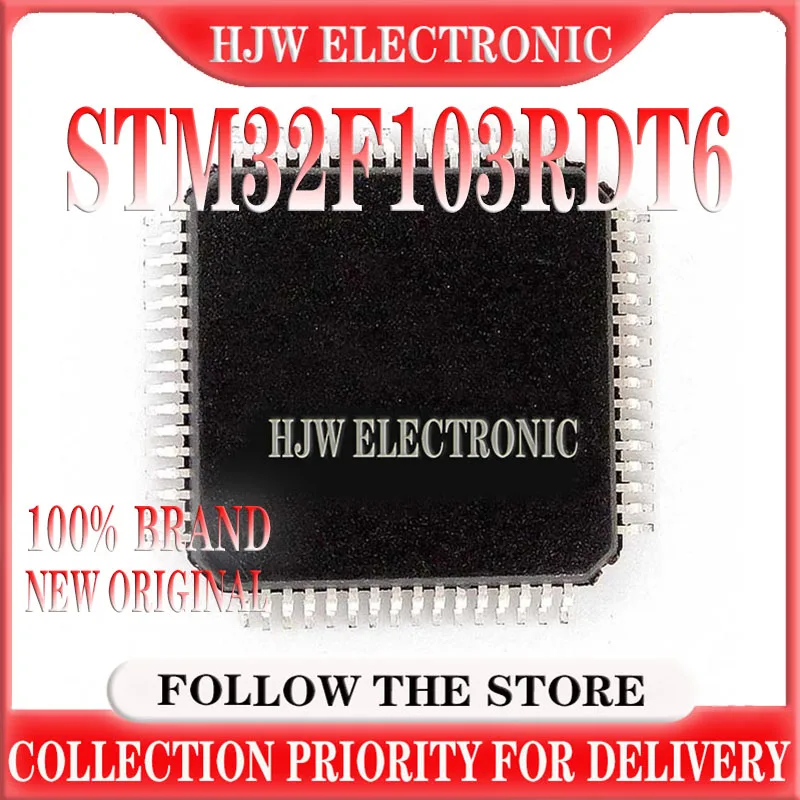 

10-100 шт STM32F103RDT6 LQFP-64 (MCU/MPU/SOC) см3 384KB RAM Общая емкость: 64 КБ GPIO порт 51 2 В ~ 3,6 В 72 МГц программная память флэш-памяти