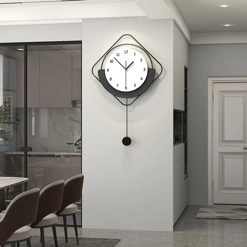 Large Swing Wall Clock Living Room 3D Modern Design Clocks Simple Home  Decoration Wall Watch Hanging Horologe