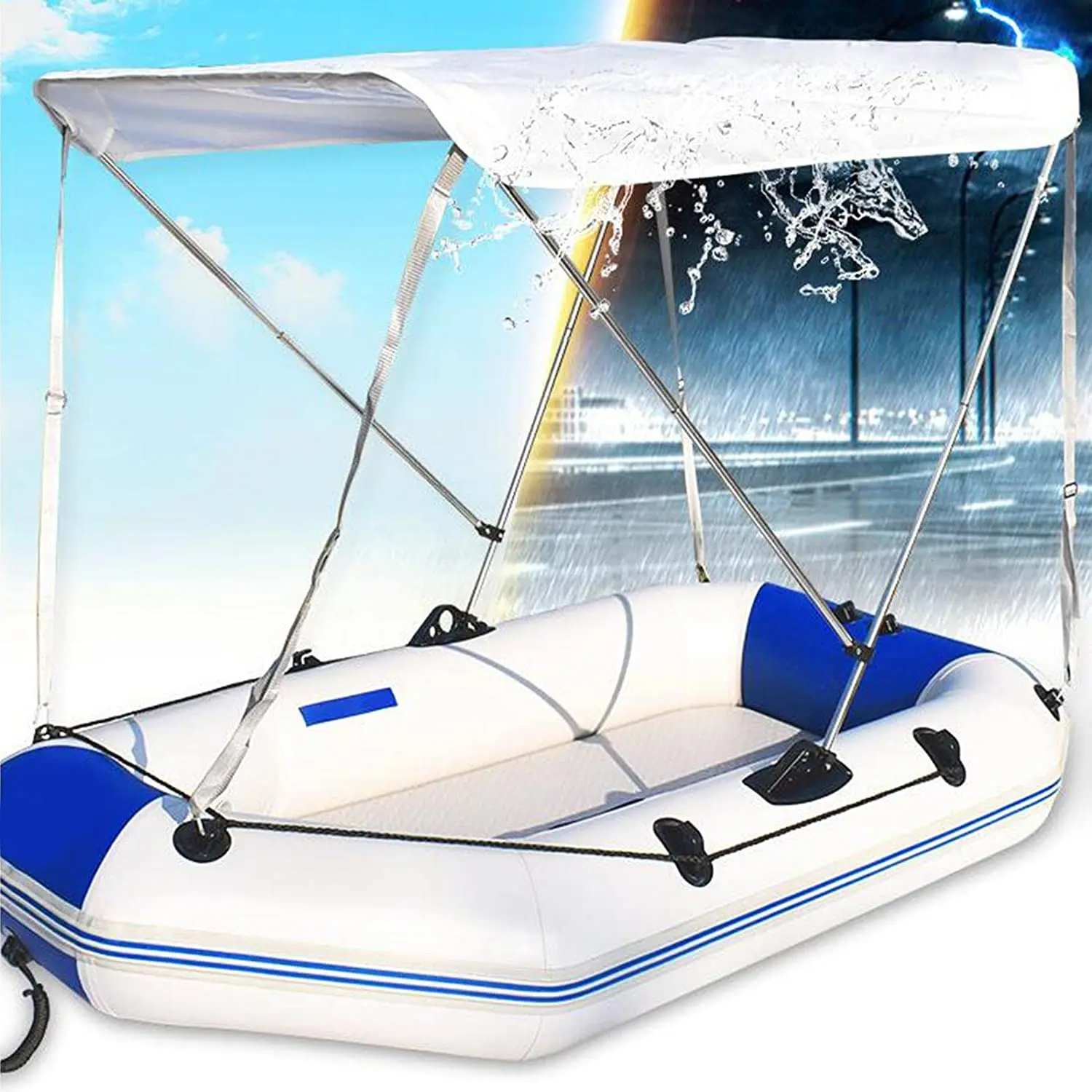 Foldable Inflatable Boat Cover Sun Protection Cover Canopy 140*100*115 cm
