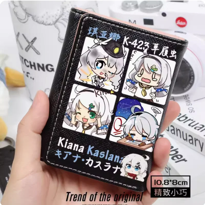 Anime Honkai Impact 3 Kiana Kaslana Fashion Wallets PU Purse Card Coin Hasp Money Bag Cosplay Gift B404