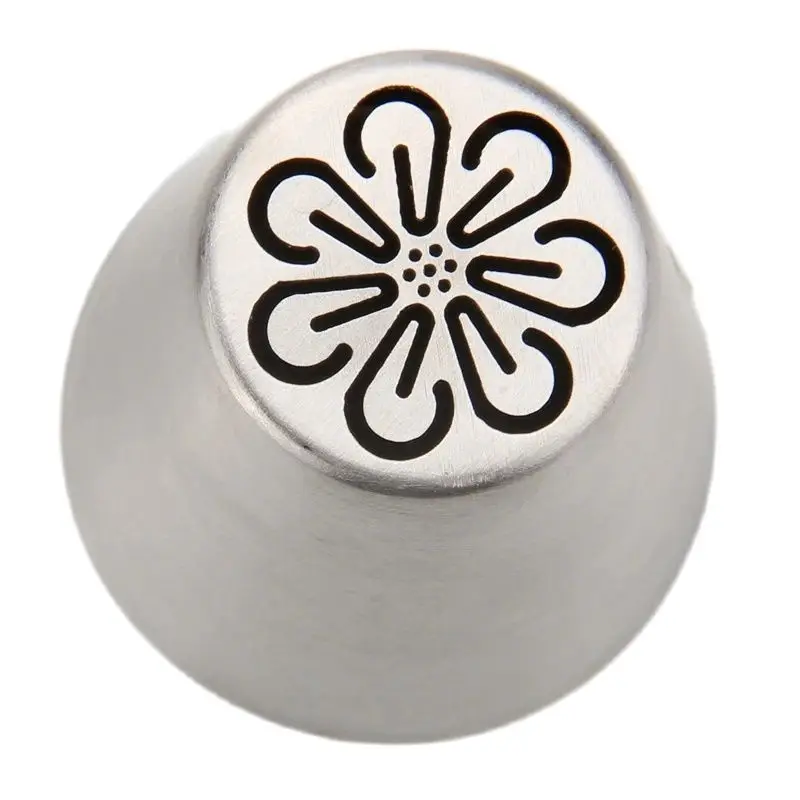 

Free Shipping Large Stainless Steel 18/8 Russian Flower Piping Nozzle Cakes Cupcakes Decorating Icing Tip #BNO85