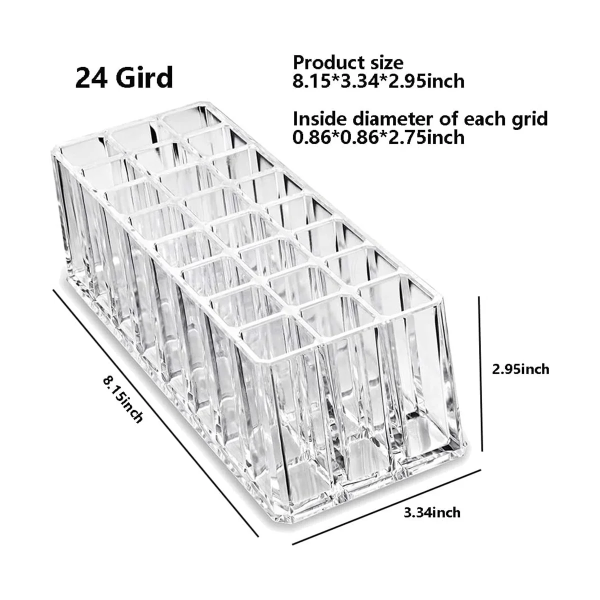OrganizerAcrylicTravelPerfumeHolderBeautyScentHolder24Space