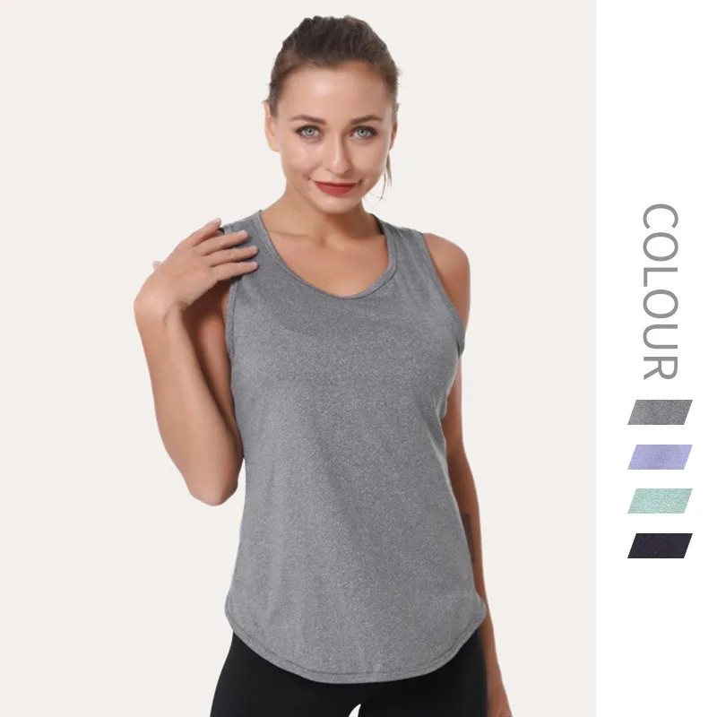 

Fitness Wear 2 in 1 Plus Size Women's Sport Camisas Running Yoga Vest Lightweight Gym Fitness Tank Tops Clothes