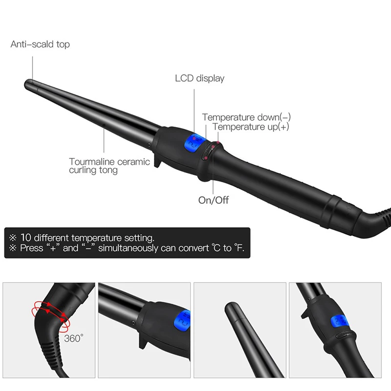 Ceramic Styling Tools professional Hair Curling Iron Hair waver Pear Flower Cone Electric Curler Roller Curling Wand