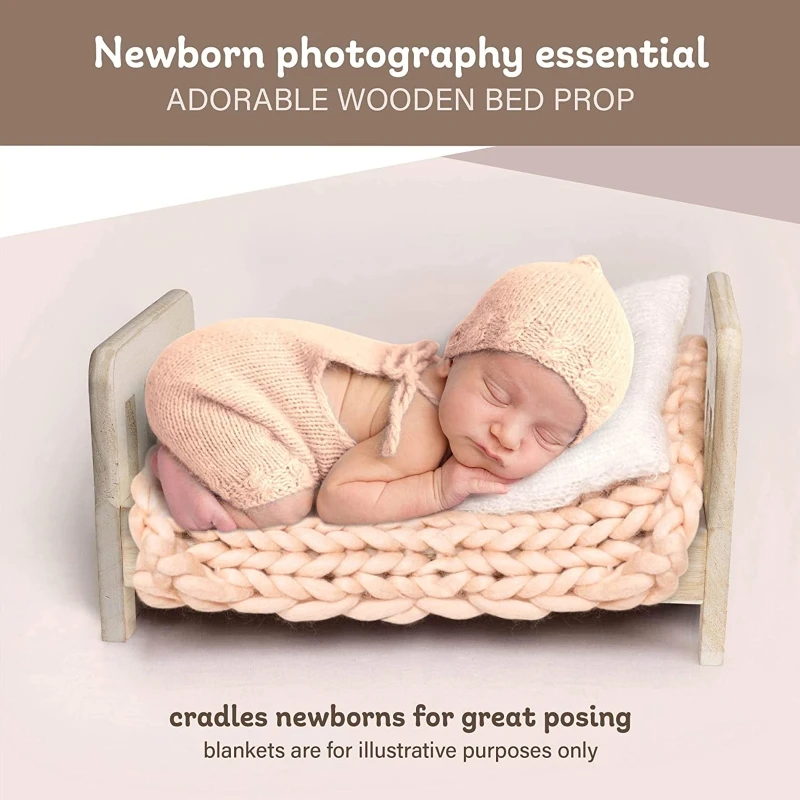 

Newborn Photography Props Bed Photo Studio Shoot Posing Furniture Background Props for Baby Girls Boys Memorial Photos Taking
