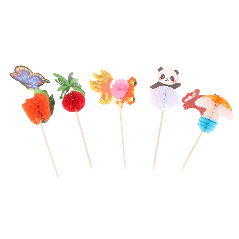 50 Stück verschiedene Ornament Papier Regenschirm Cocktail Sonnenschirme trinken Obst kuchen Topper dekorieren Geburtstags feier DIY Haushalts waren – Detail 20