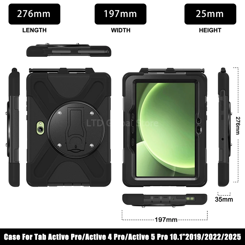 360° Rotation Tablet Case with 4-Screw Hole Cover