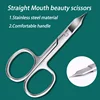 Eyebrow Scissors Curved Blade Cuticle Scissors Professional Stainless Steel Manicure Trimmer Hair Remover Tool 3