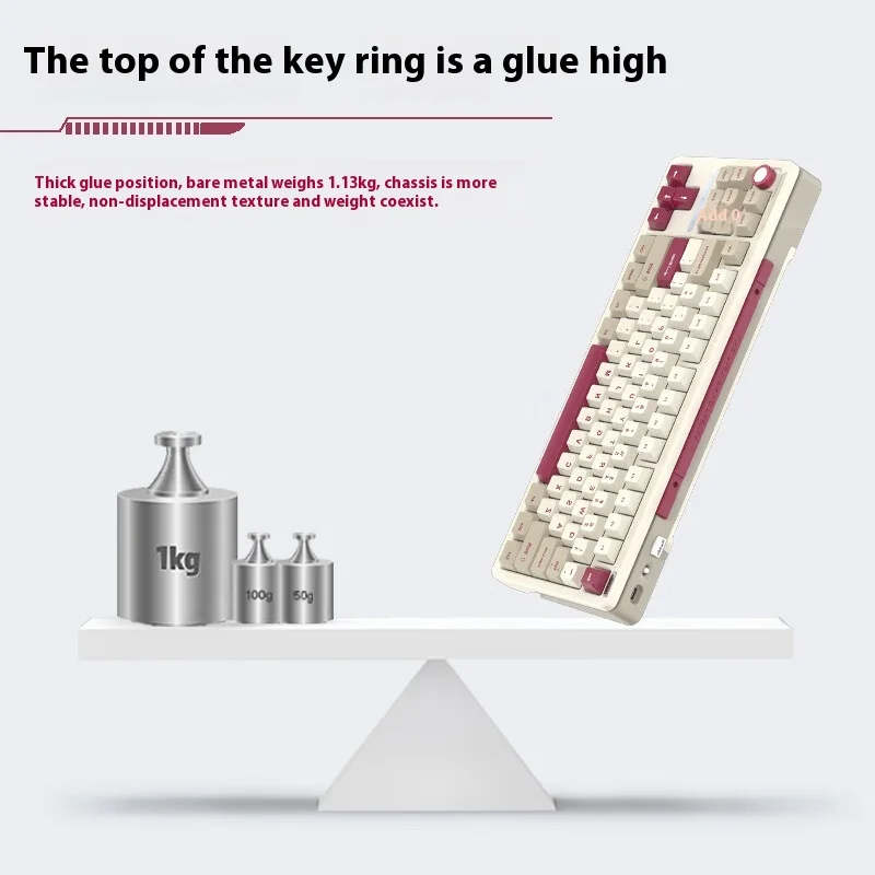 

Ilovbee 2024 New B87 Mechanical Keyboard Wireless Bluetooth Three-mode Customized Gasket Full-key Hot-swappable E-sports Game