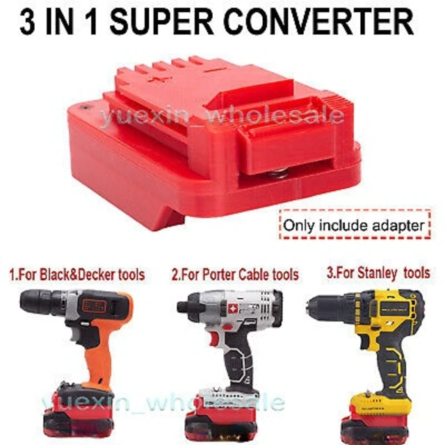 Battery Adapter for Dewalt 18V/20V Lithium Battery Converted to Black&Decker  Porter Cable Stanley 18V 20V Battery Tool Converter - AliExpress