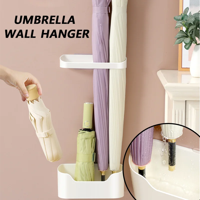Umbrella Holder Umbrella Holder Wall Hanging Adjustable Entryway Simple for Long and Short Removable Organizer Shelf