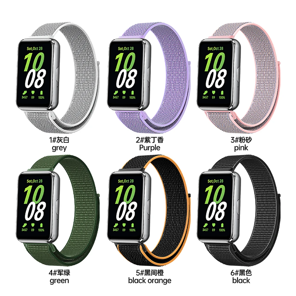 Nylon Loop Strap for Samsung Galaxy Fit 3 Smart Bracelet Wristband Replacement Correa For Samsung Galaxy Fit 3 Band Accessories