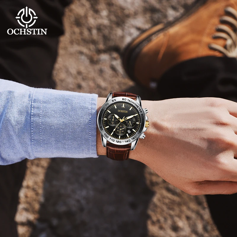 Ochstin New 2024 Prominente Celebrity Series Leisure and Comfortable Multi functional Quartz Movement Watch Men's Quartz Watch